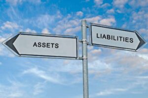 The difference between assets and liabilities